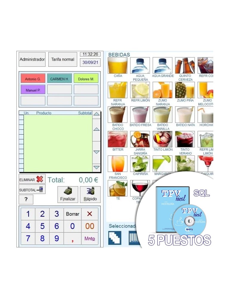 Software TPV | Hostelería SQL | Licencia 5...