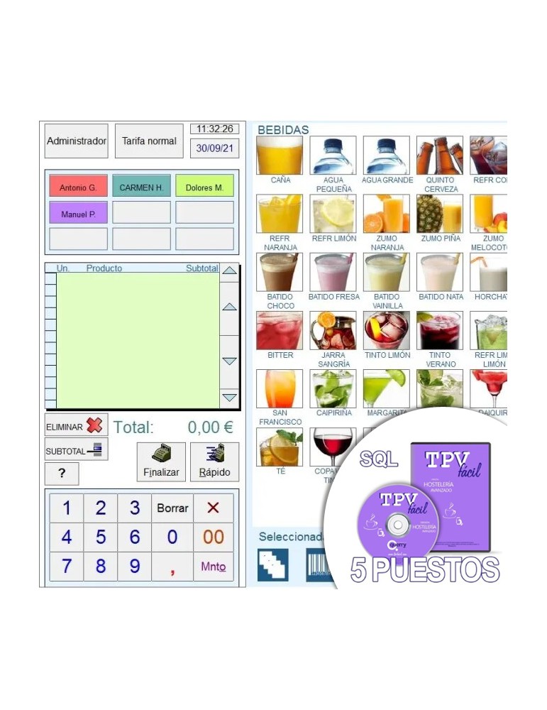 Software TPV | Hostelería AVA SQL| Licencia 5...