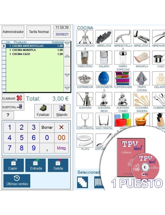 Software TPV | Comercio | Licencia 1 puesto...