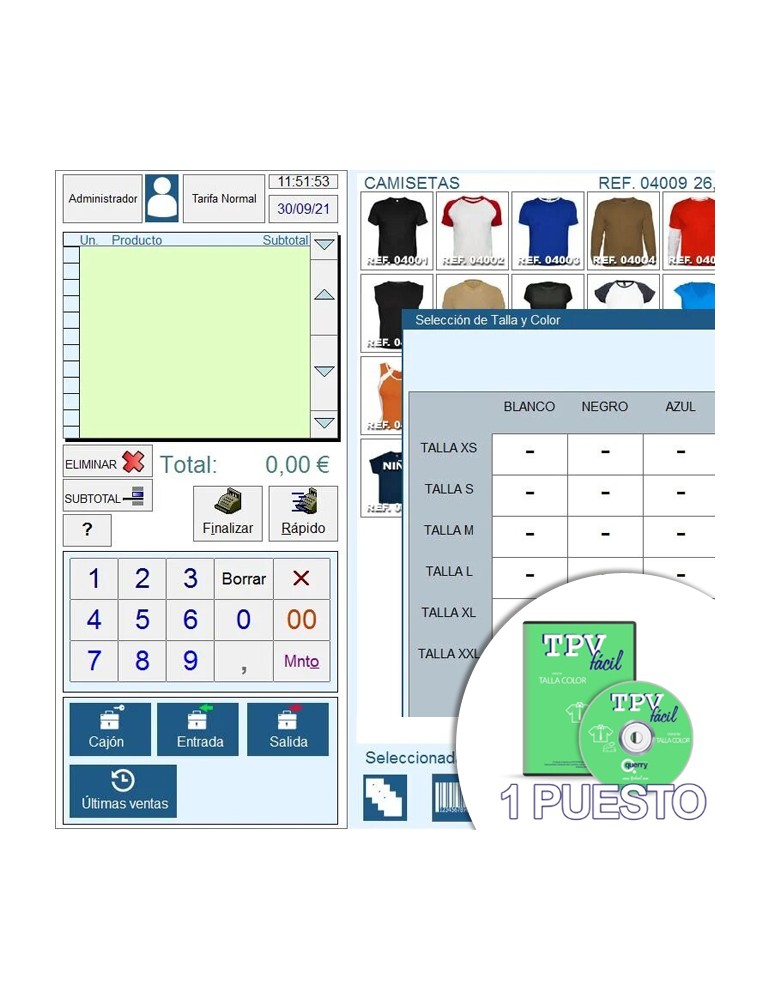 Software TPV | Talla Color | Licencia 1 puesto...