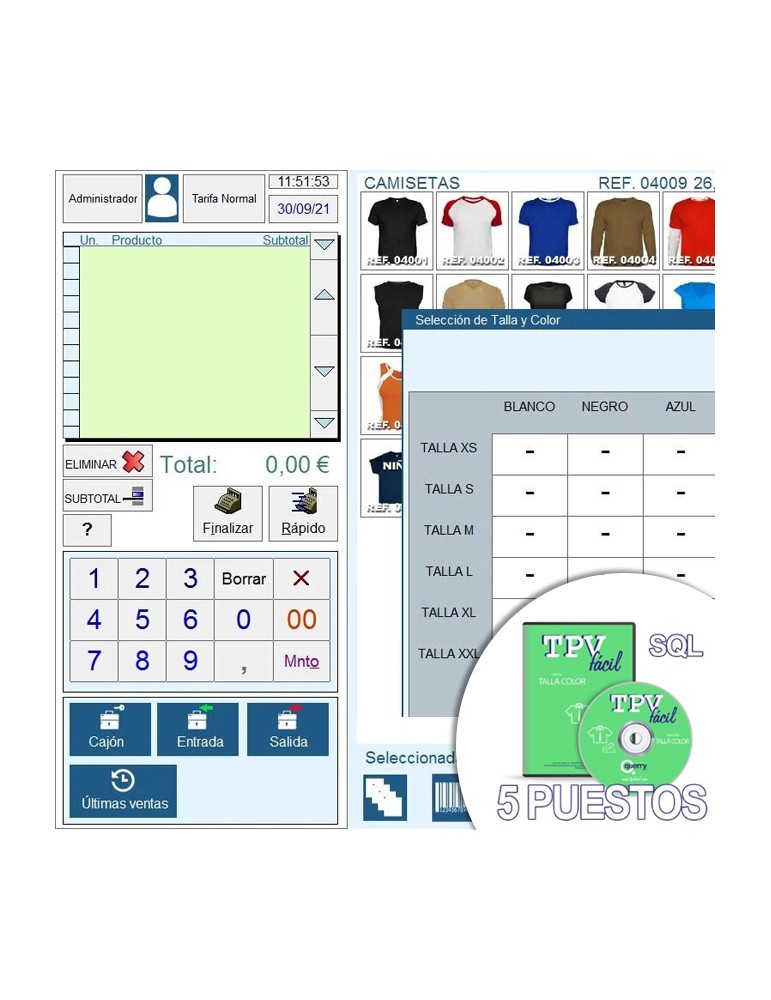 Software TPV | Talla Color SQL | Licencia 5...