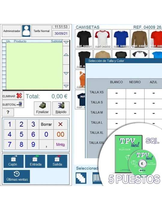 Software TPV | Talla Color SQL | Licencia 5...