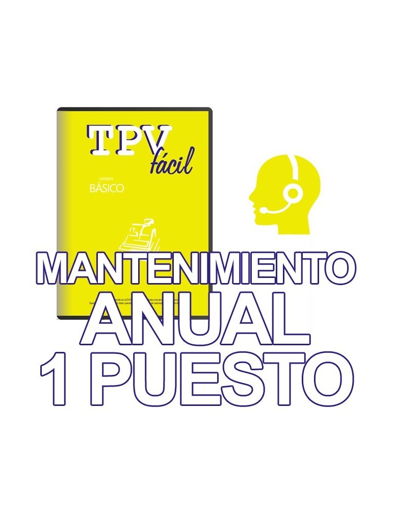 Mnto TPVFÁCIL BÁSICO, 1 puesto