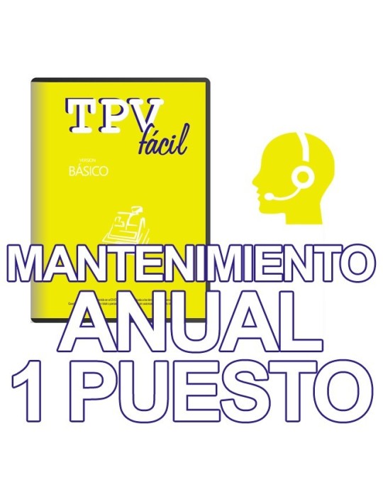Mnto TPVFÁCIL BÁSICO, 1 puesto