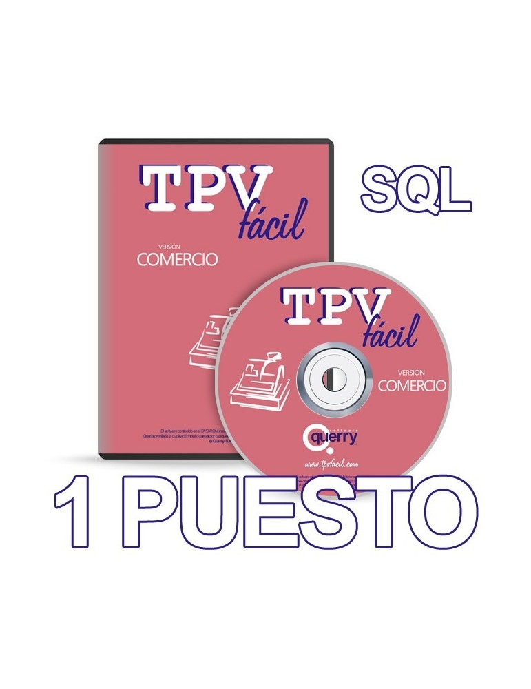 Software TPV | Comercio SQL | Licencia 1 puesto para negocios
