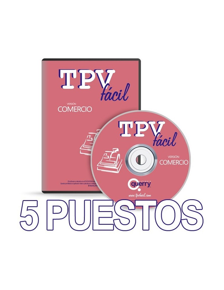 Software TPV | Comercio | Licencia 5 puestos para negocios