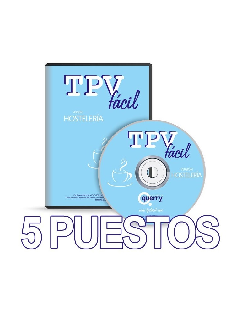 Software TPV | Hostelería | Licencia 5 puesto para bares y restaurantes