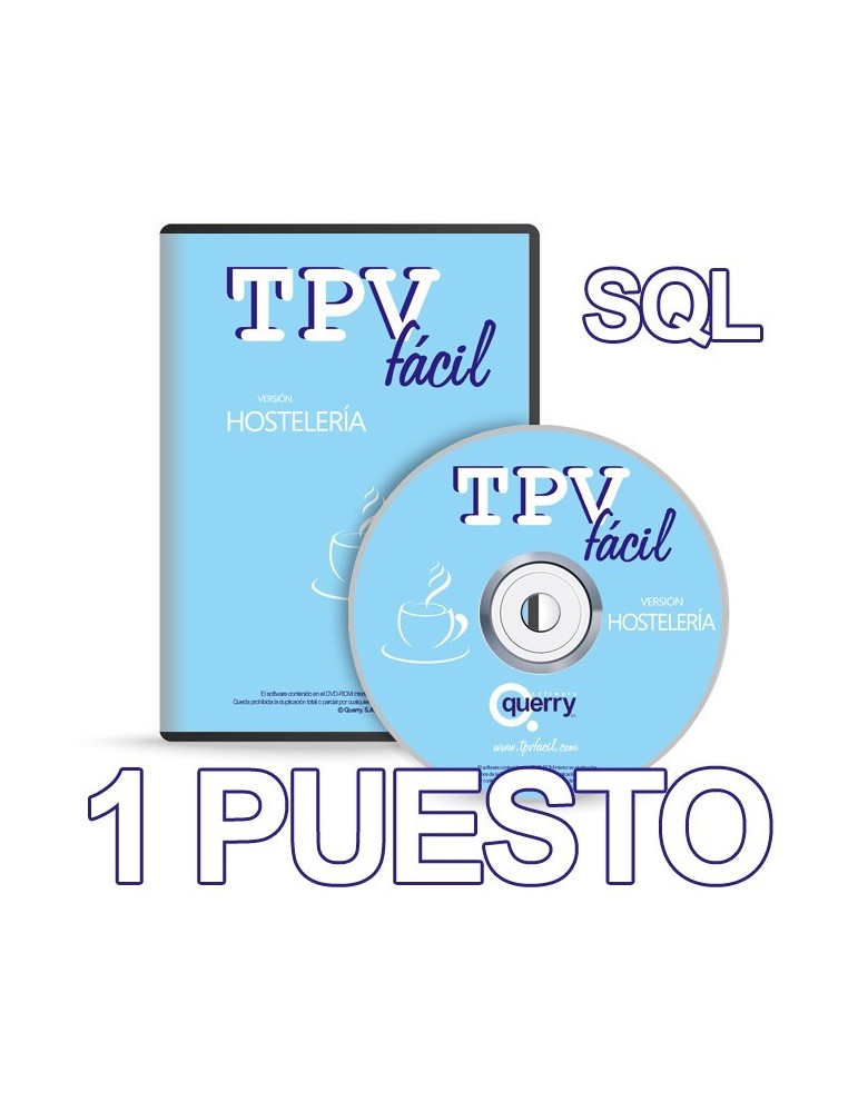Software TPV | Hostelería SQL | Licencia 1 puesto para restaurantes