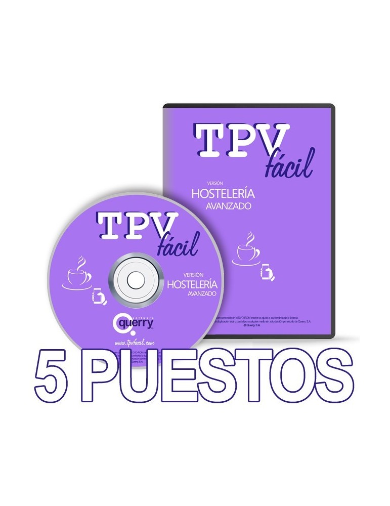 Software TPV | Hostelería AVA | Licencia 5 puestos para restaurantes