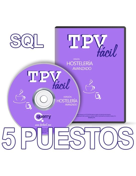 Software TPV | Hostelería AVA SQL| Licencia 5 puestos para restaurantes