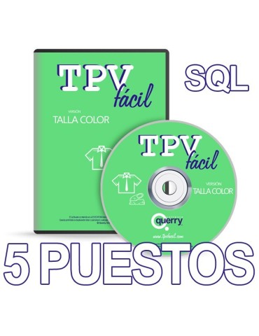 Software TPV | Talla Color SQL | Licencia 5 puesto para...