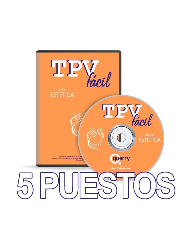 TPVFÁCIL ESTÉTICA, 5 puestos