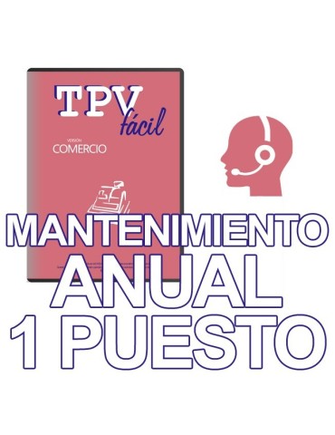 Mnto TPVFÁCIL COMERCIO, 1 puesto