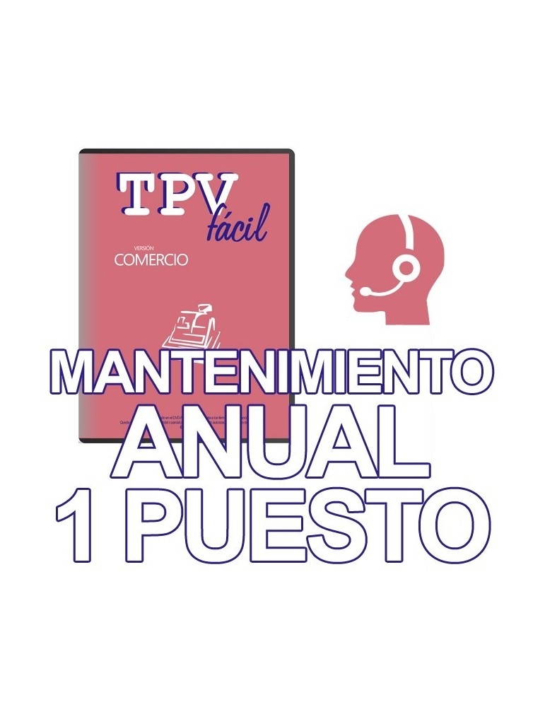 Mnto TPVFÁCIL COMERCIO, 1 puesto