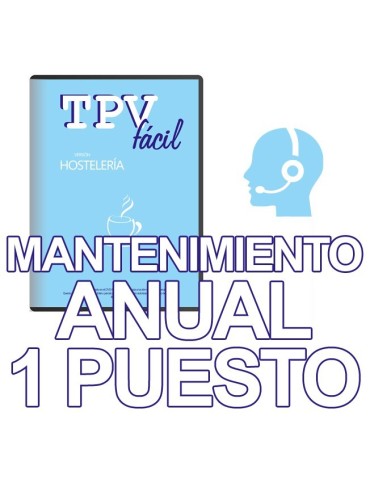 Mnto TPVFÁCIL HOSTELERÍA, 1 puesto