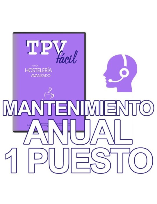 Mnto TPVFÁCIL HOST AVA, 1 puesto