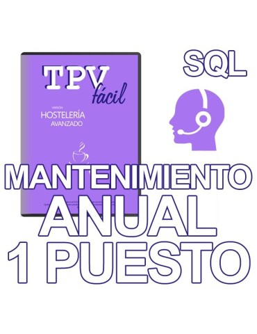 Mnto TPVFÁCIL HOST AVA SQL, 1 puesto
