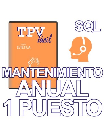 Mnto TPVFÁCIL ESTÉTICA SQL, 1 puesto
